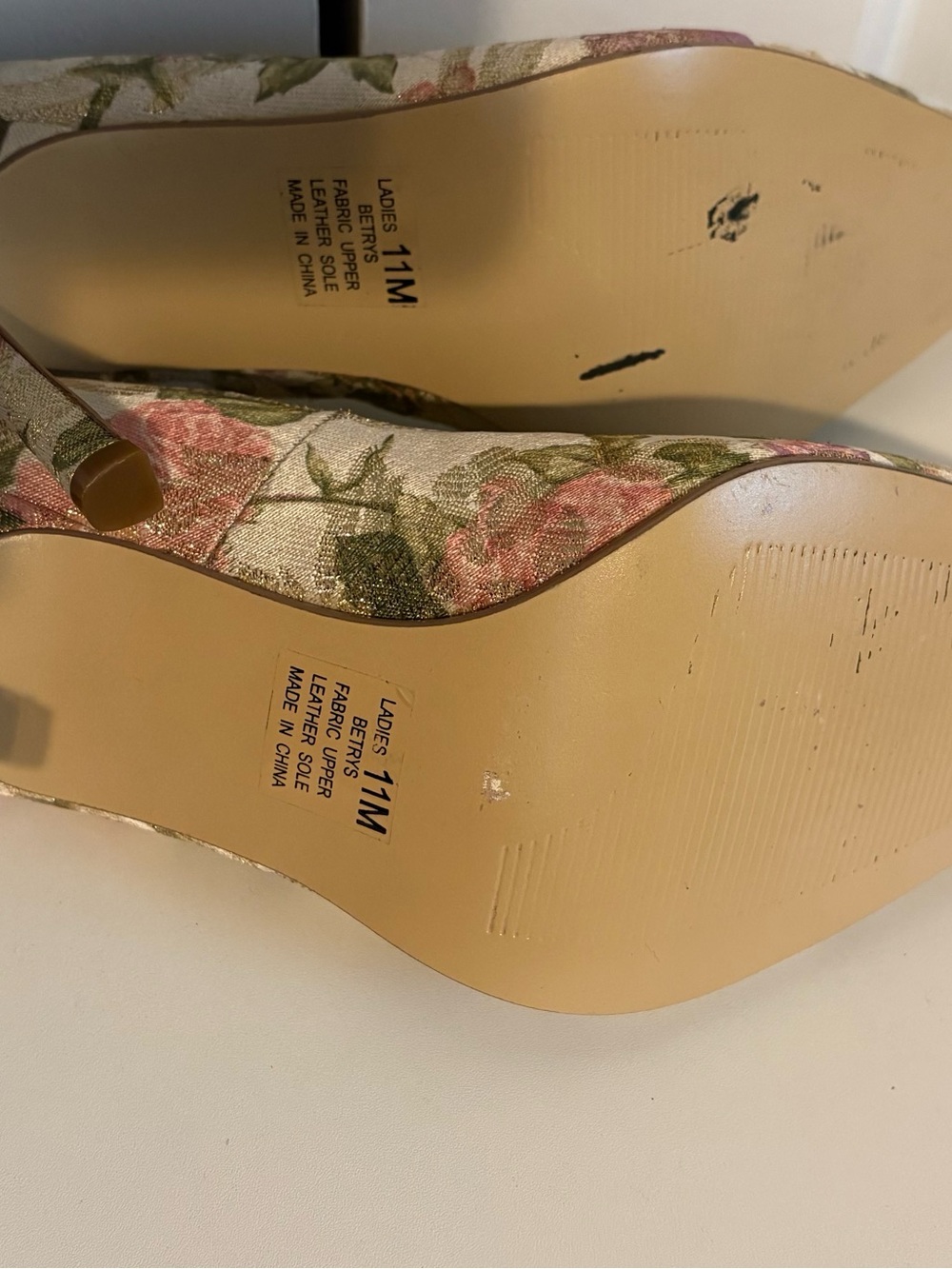 RSVP, Pearl-Embellished Floral Pointed-Toe Heels - Pink/Green, Size 11, NWOT - Picture 6 of 8